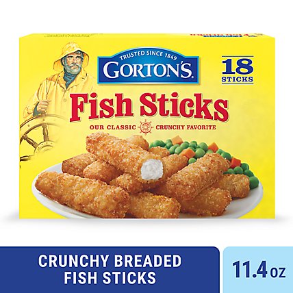 Gortons Fish Fillets 100% Real Wild Caught Fish Sticks 18 Count - 11.4 Oz - Image 2