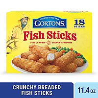 Gortons Fish Fillets 100% Real Wild Caught Fish Sticks 18 Count - 11.4 Oz - Image 2