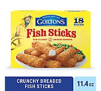 Gortons Fish Fillets 100% Real Wild Caught Fish Sticks 18 Count - 11.4 Oz