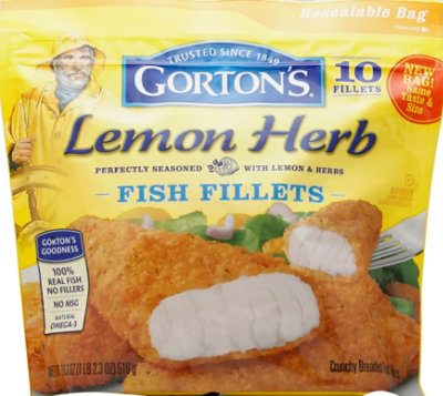 Gortons Fish Fillets Breaded Crunchy Lemon Herb - 18.3 Oz - Image 2