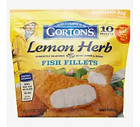 Gortons Fish Fillets Breaded Crunchy Lemon Herb - 18.3 Oz
