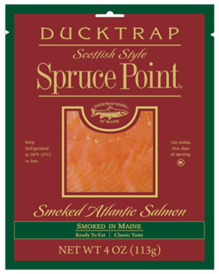 Ducktrap Atlantic Salmon Smoked Scottish Style Spruce Point - 4 Oz