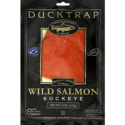 Ducktrap Wild Sockeye Salmon Smoked - 4 Oz - Image 2