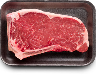 USDA Choice Beef Top Loin New York Strip Steak Bone In - 0.85 Lb - Image 1