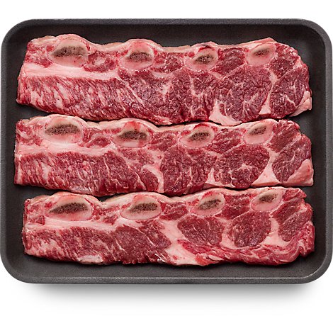 Meat Counter Beef USDA Choice Ribs Chuck Flanken Style Ribs - 1.50 LB