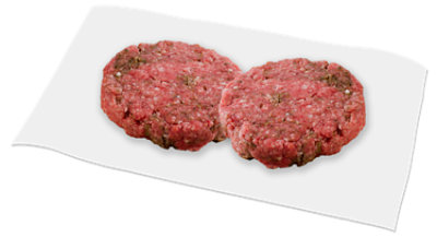 Meat Counter Ground Beef Hamburger Patties 80% Lean 20% Fat Seasoned Steakhouse - 1 Lb. - Image 1