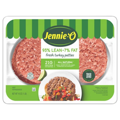 Jennie-O 93% Lean 7% Fat Ground Turkey Patties - 4 Ct-16 oz - Image 3