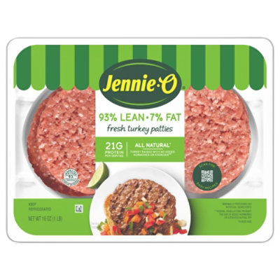 Jennie-O 93% Lean Ground Turkey Patties 4 Count Fresh - 16 Oz
