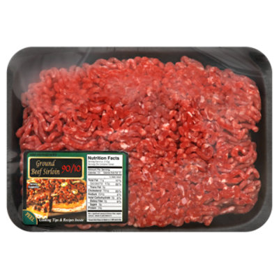 Meat Counter Beef Ground Beef 90 Lean 10 Fat Sirloin 1.00 LB Safeway
