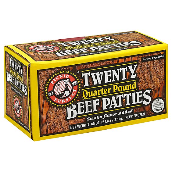Picnic Perfect Beef Patties - 5 Lb