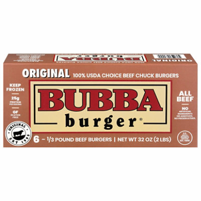 Bubba Burger Frozen Original Beef Patties 6 ct - 32 oz - Image 3