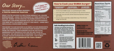 Bubba Burger Frozen Original Beef Patties 6 ct - 32 oz - Image 6