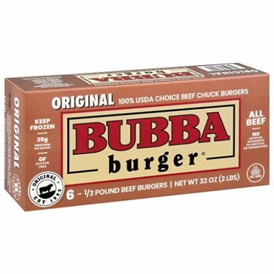 Bubba Burger Sweet Onions Gluten-Free Turkey Burgers, 8 count, 32 oz