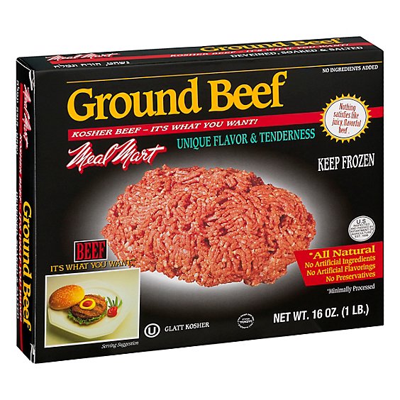 Meal Mart Beef Ground Beef Glatt - 16 Oz