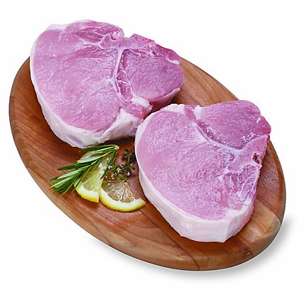 Meat Counter Pork Chop Loin Chops Bone In Value Pack - 3.50 LB - Image 1