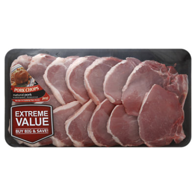 Pork Loin Chops Thin Value Pack - 3 Lb - Image 1