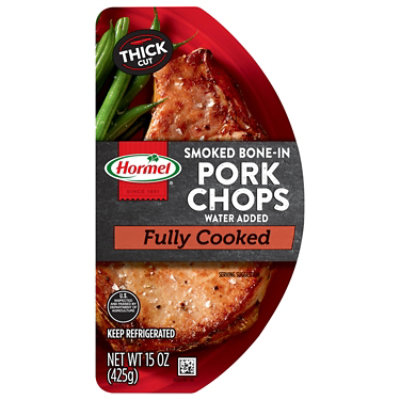 Hormel Pork Chop Smoked Bone In Thin Cut - 15 Oz - Image 1