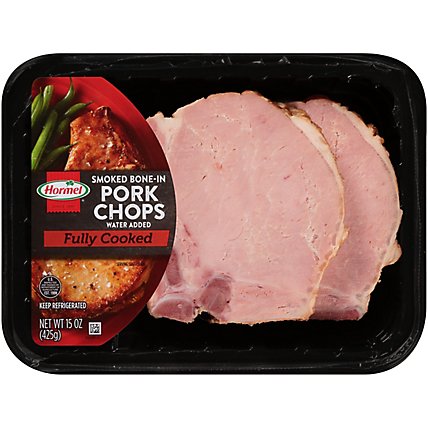 Hormel Pork Chop Smoked Bone In Thin Cut - 15 Oz - Image 1