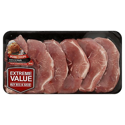 Meat Counter Pork Chops Sirloin Chop Boneless Value Pack - 3.00 LB - Image 1