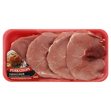 Pork Loin Sirloin Chops Boneless Thin - 1 Lb - Image 1
