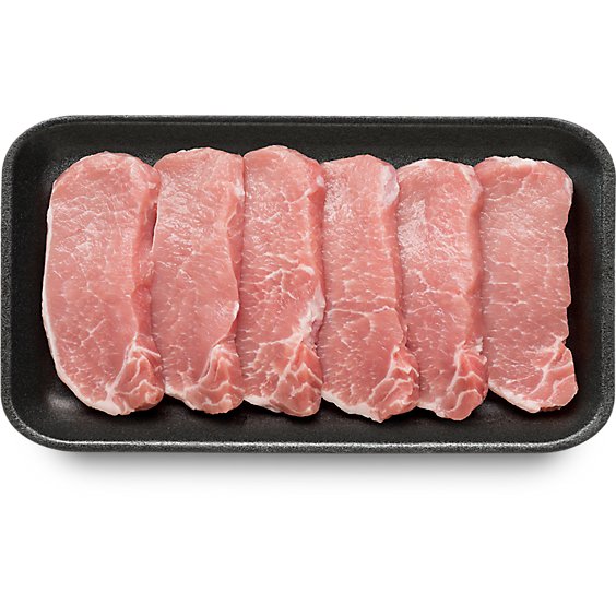 Meat Counter Pork Chop Loin Top Loin Chops Boneless Thin Value Pack - 3.00 LB