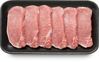 Meat Counter Pork Chop Loin Top Loin Chops Boneless Thin Value Pack - 3.00 LB