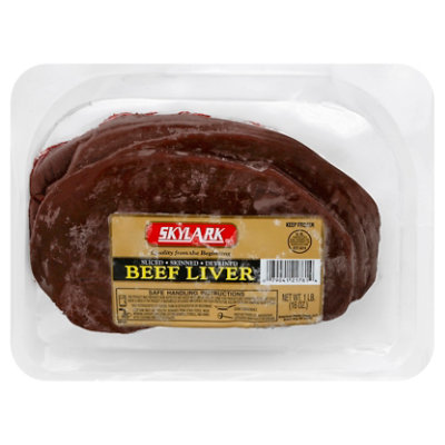 Skylark Beef Liver Sliced Skinned Deveined 16 Oz Tom Thumb