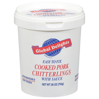 Global Delights Cooked Pork Chitterlings with Sauce, 28 oz