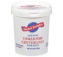 Global Delights Pork Chitterlings With Sauce Cooked - 28 Oz