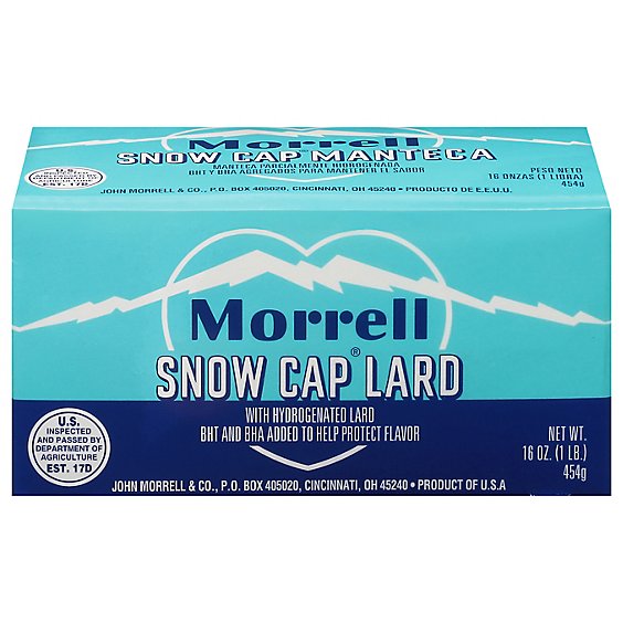 John Morrell Snow Cap Lard - 16 Oz