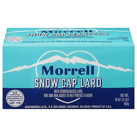 John Morrell Snow Cap Lard - 16 Oz