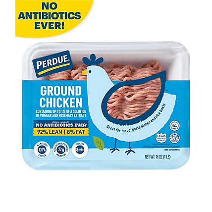 PERDUE No Antibiotics Ever Dark Ground Chicken Traypack - 1 Lb - Image 1