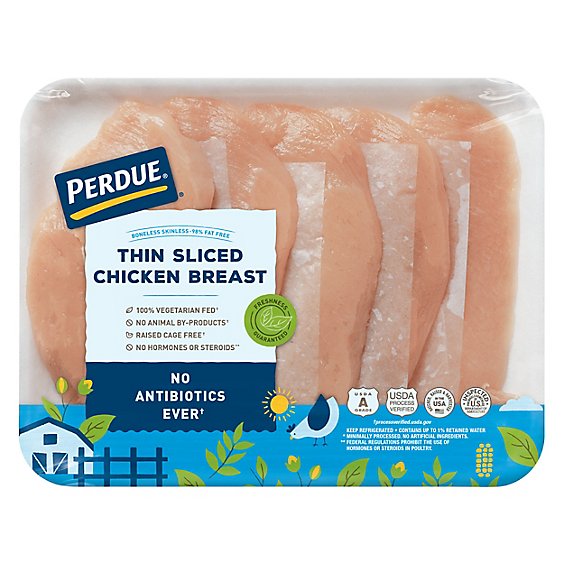 PERDUE Fresh Thin Sliced Boneless Skinless Chicken Breast - 1.00 LB