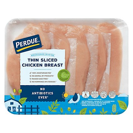 PERDUE Fresh Thin Sliced Boneless Skinless Chicken Breast - 1.00 LB - Image 1
