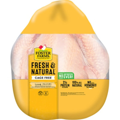  Foster Farms Fresh & Natural Whole Chicken - 3.5 Lbs. 