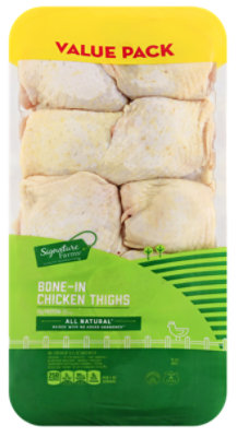 Signature Farms Bone In Chicken Thighs Value Pack - 5.50 Lb