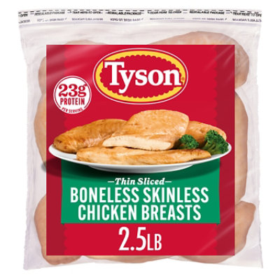 Tyson Boneless Skinless Chicken Breasts - 2.5 Lb