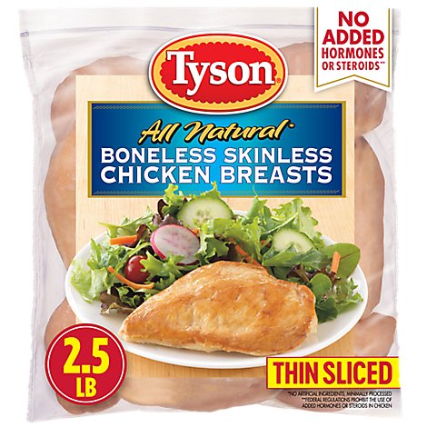 Tyson Chicken Breast Boneless Skinless - 40 Oz