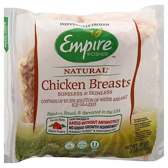 Empire Chicken Breasts Boneless Skinless Kosher - 32 Oz