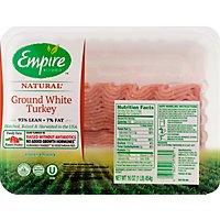 Empire Kosher Ground White Turkey Fresh - 16 Oz - Image 2