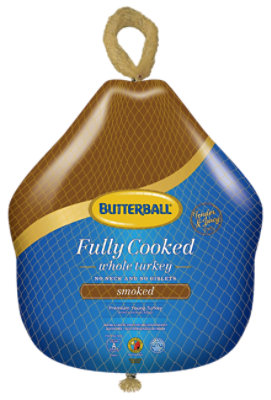 Butterball Whole Turkey Smoked Fully Cooked Frozen - 10 Lb - Image 1