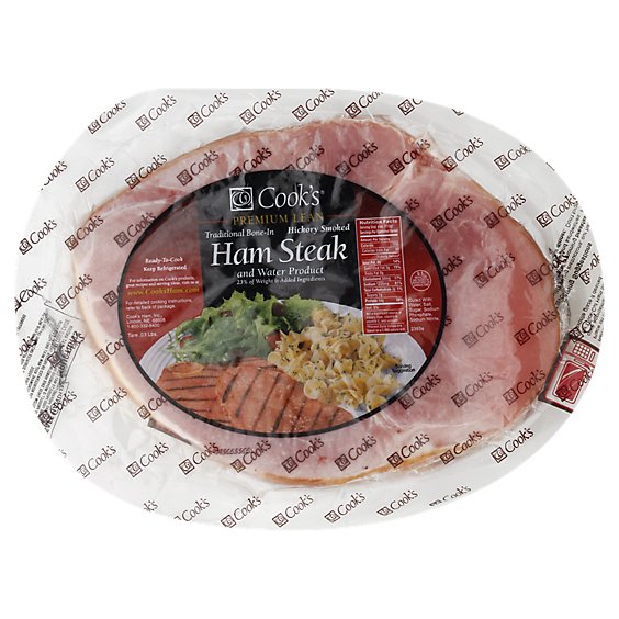 Cooks Ham Steaks Smoked Water Added - 1.50 Lb