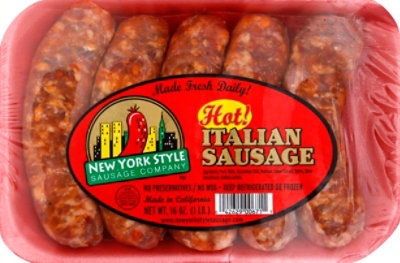 New York Style Sausage Company Sausage Italian Hot - 16 Oz - Image 2