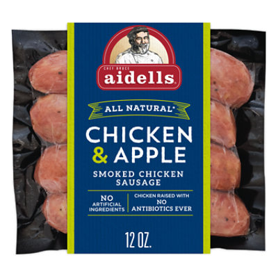 Aidells Chicken & Apple Smoked Chicken Sausage Links 4 Count - 12 Oz - Image 1