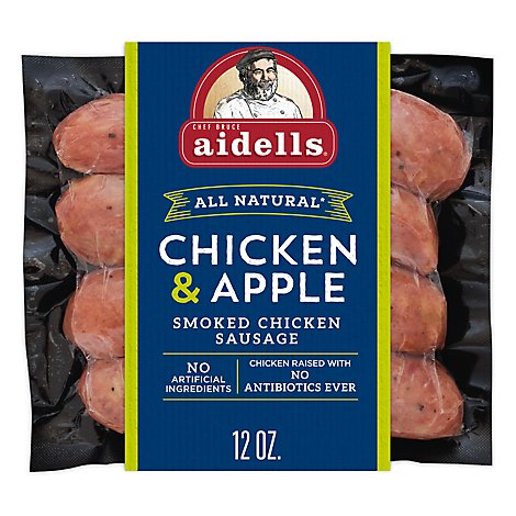 Aidells Chicken & Apple Smoked Chicken Sausage Links 4 Count - 12 Oz