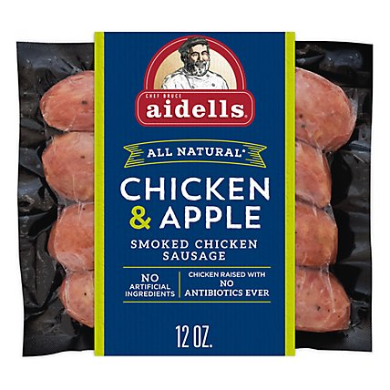 Aidells Chicken & Apple Smoked Chicken Sausage Links 4 Count - 12 Oz - Image 1