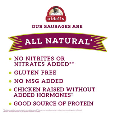 Aidells Artichoke & Garlic Smoked Chicken Sausage - 4 Count - Image 1