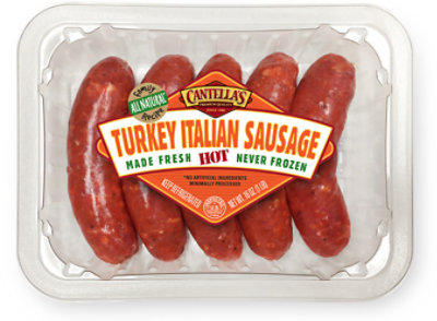 Papa Cantellas Hot Turkey Italian Sausage Links - 16 Oz.