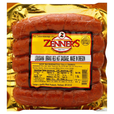 Zenners Sausage Louisiana Red Hot - 16 Oz - Image 1