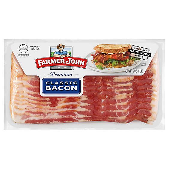 Farmer John Smoked Sliced Bacon - 16 Oz.